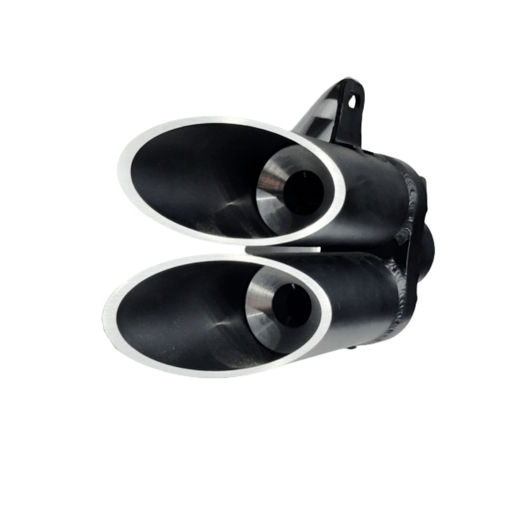 Double Head Motorcycle Exhaust A32, Dual Silencer Performance Pipe_3