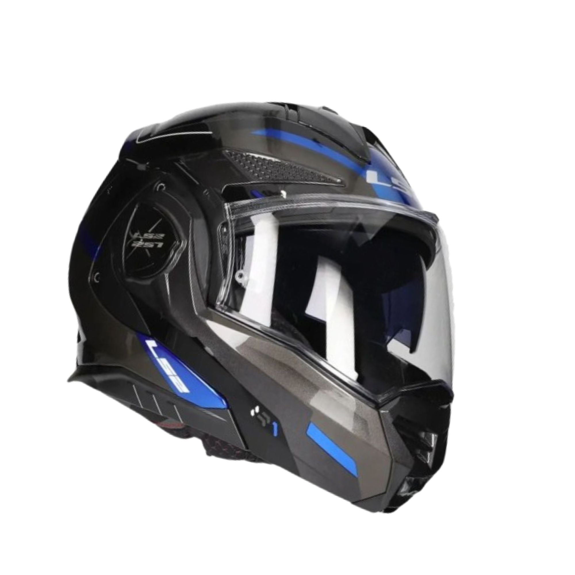 LS2 FF901 Advant X Spectrum Black Titan/Blue Modular Helmet ECE 22.06 Certified_1