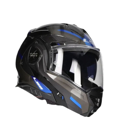 LS2 FF901 Advant X Spectrum Black Titan/Blue Modular Helmet ECE 22.06 Certified_1