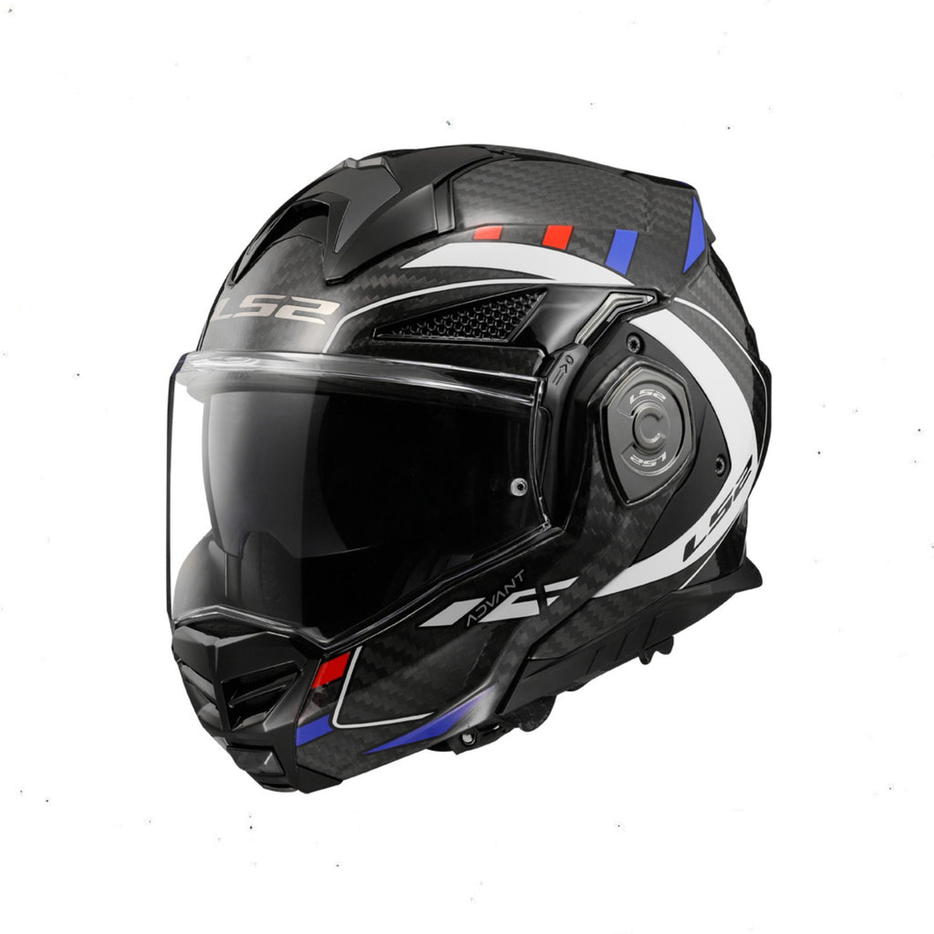 LS2 FF901 Advant X Carbon Convertible Helmet Gloss White Blue 06 - 609302_1