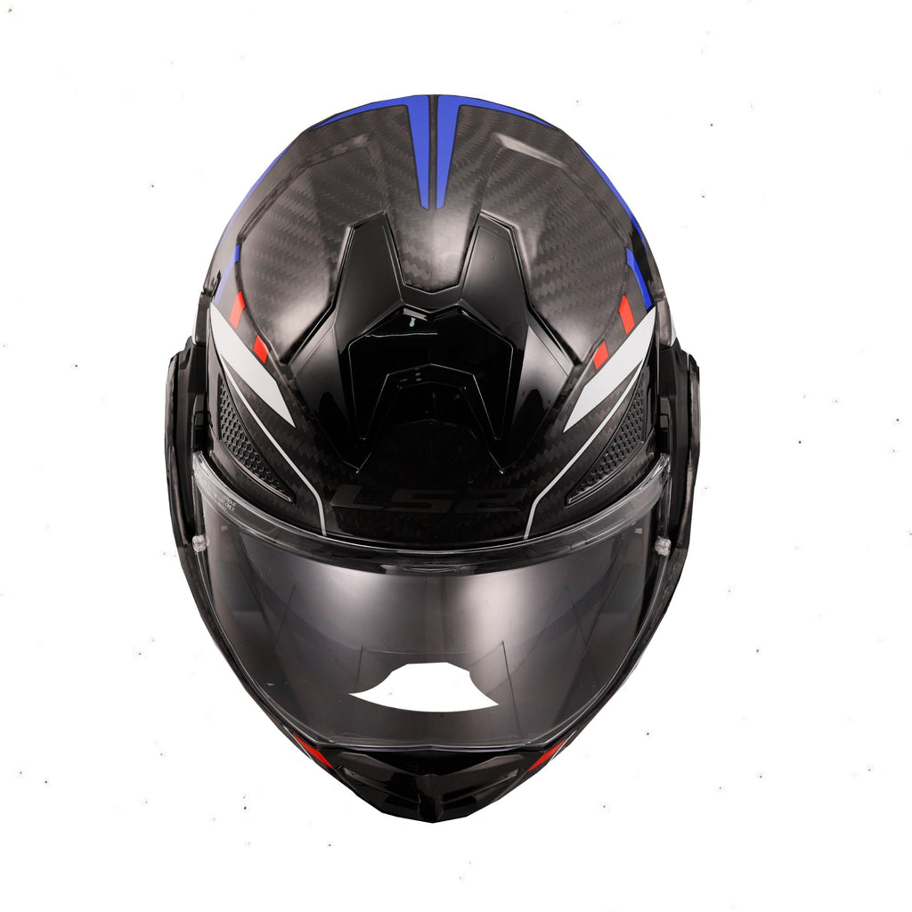 LS2 FF901 Advant X Carbon Convertible Helmet Gloss White Blue 06 - 609302_2