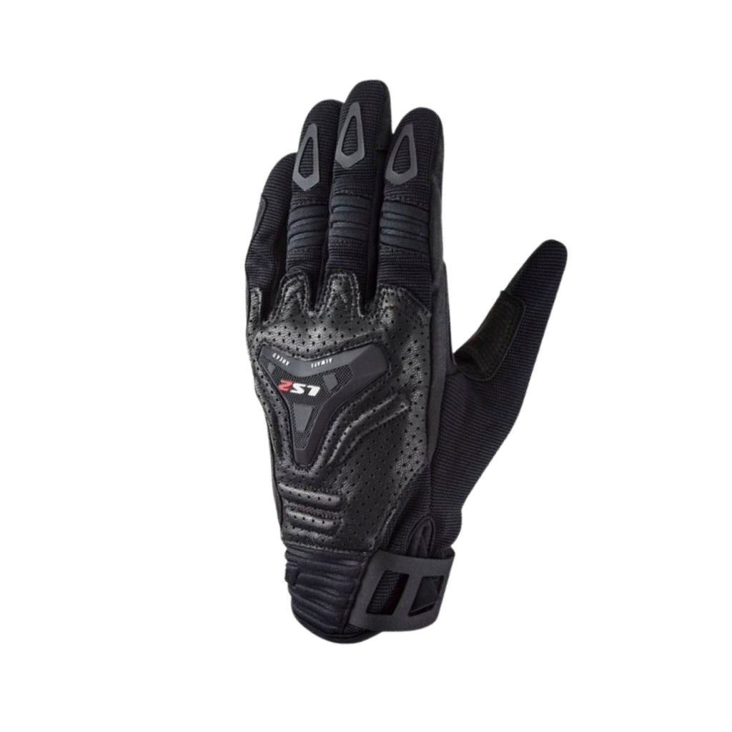 LS2 Motorcycle Gloves with Knuckle & Palm Protection MG016 Black - 609321_1