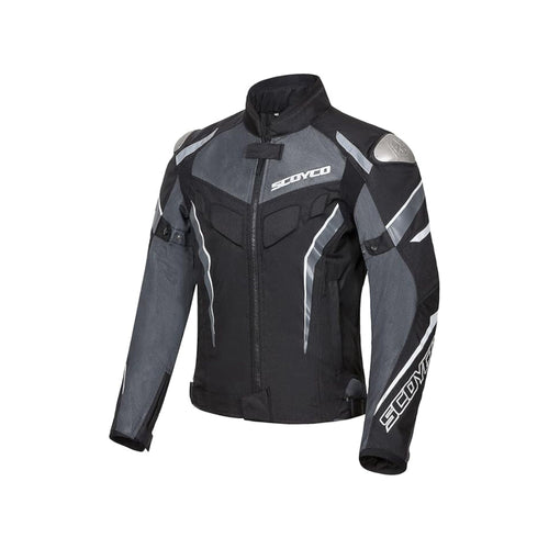 SCOYCO JK103-2 BK/GRY Men’s Mesh Protective Motorcycle Jacket_1