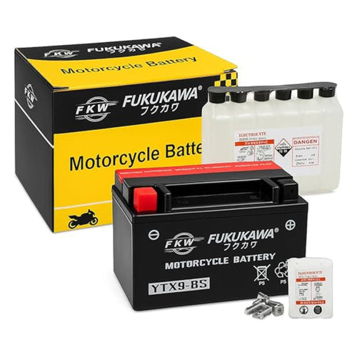 Fukukawa YTX9-BS 12V 8Ah Motorcycle Battery Sealed AGM - EB11238968
