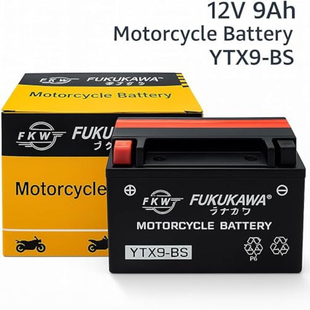 Fukukawa YTX9-BS 12V 8Ah Motorcycle Battery Sealed AGM - EB11238968