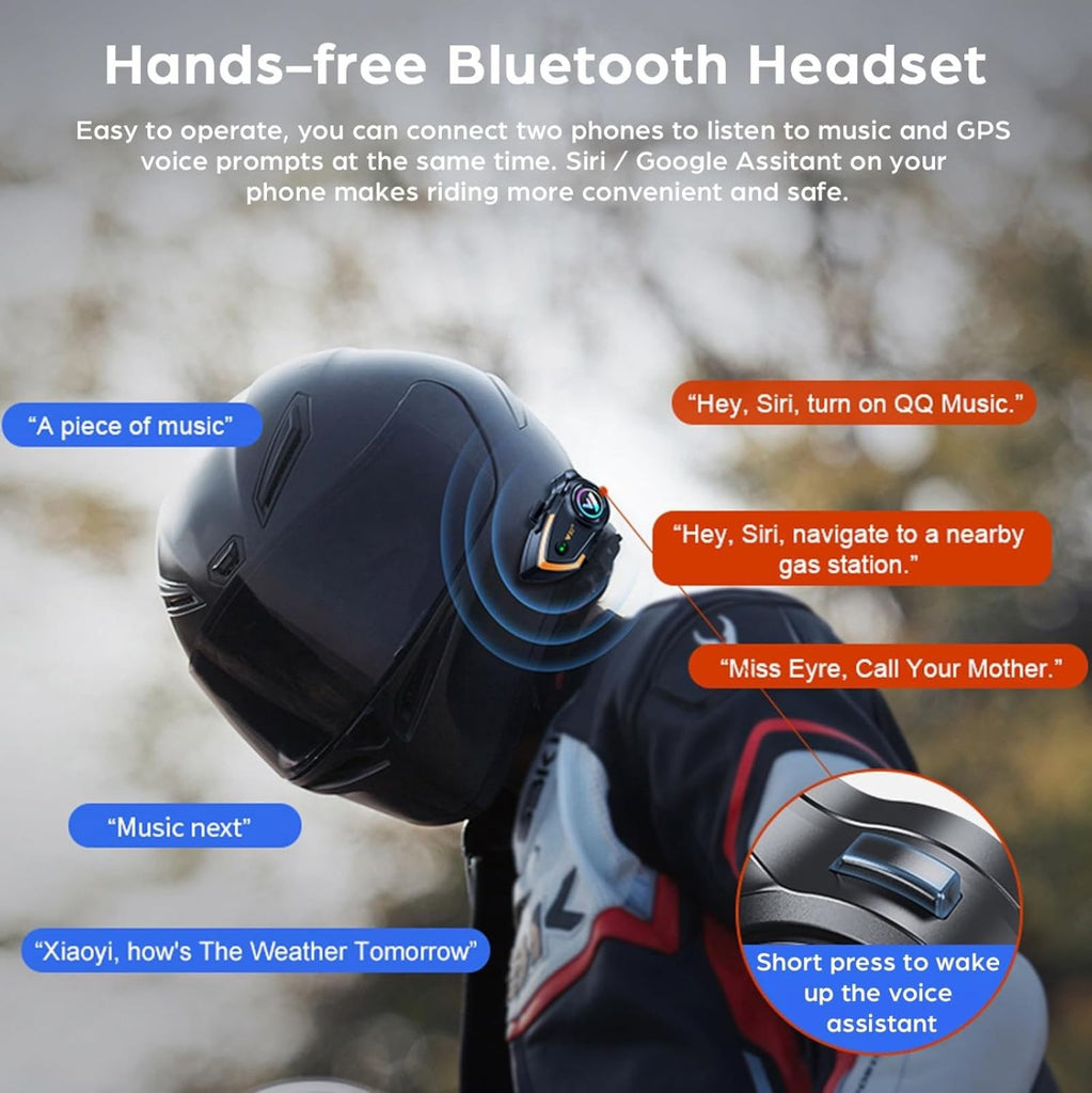 Y80 H&S Motorcycle Wireless Helmet Intercom (Bluetooth 5.3) Headset_7
