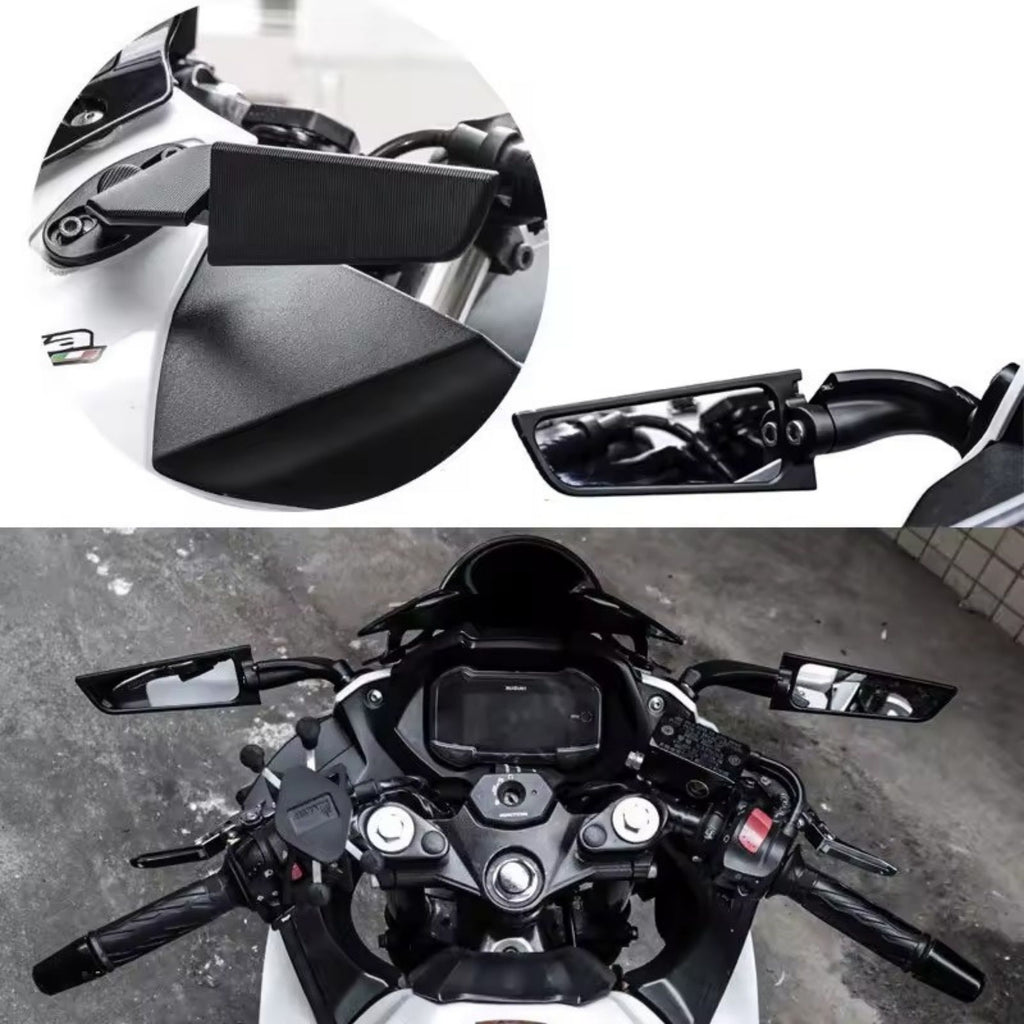 PROTAPER Universal Folding Motorcycle Adjustable Sport Rear View Mirror Pair_4