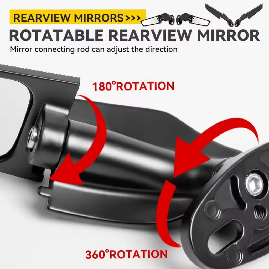 PROTAPER Universal Folding Motorcycle Adjustable Sport Rear View Mirror Pair_3