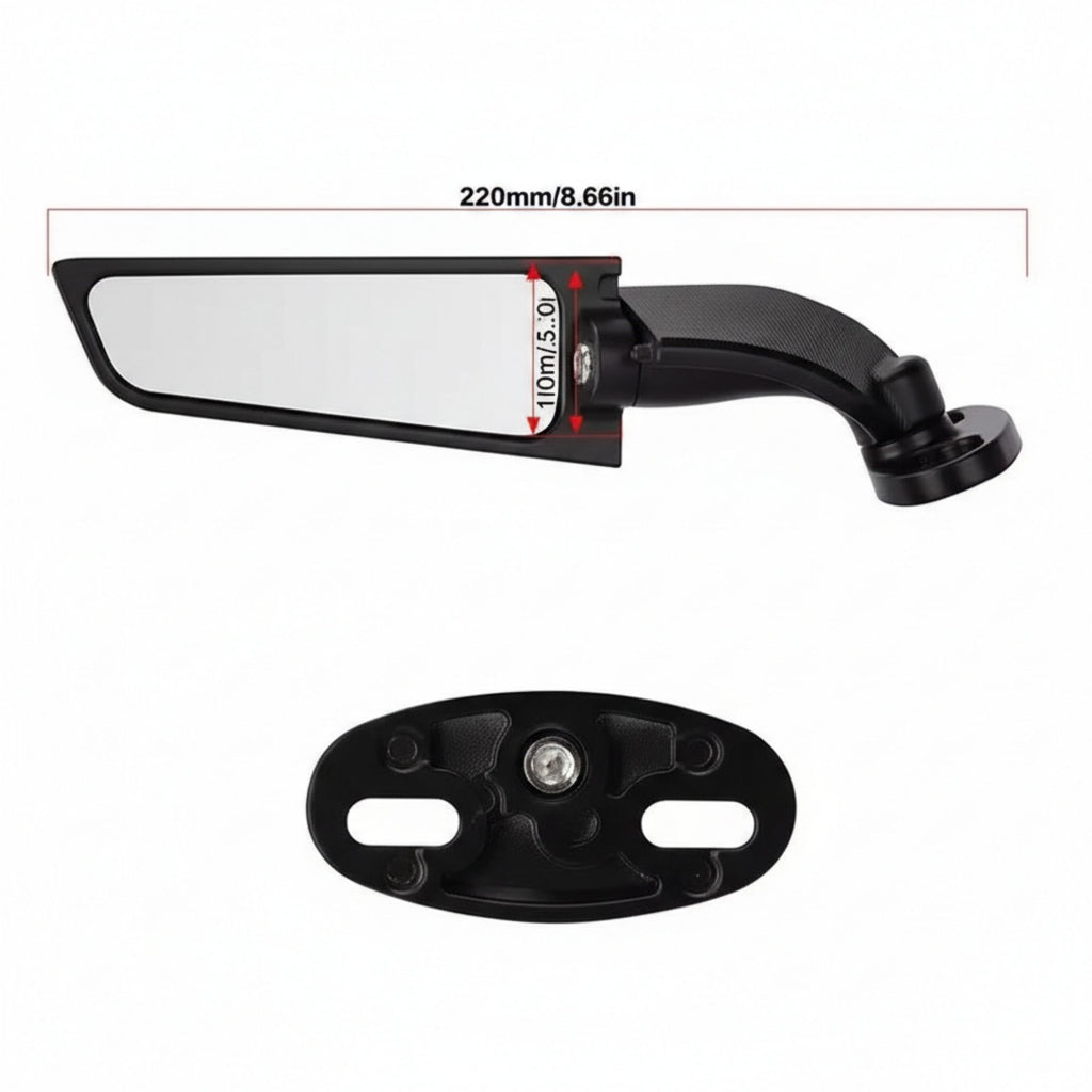 PROTAPER Universal Folding Motorcycle Adjustable Sport Rear View Mirror Pair_3