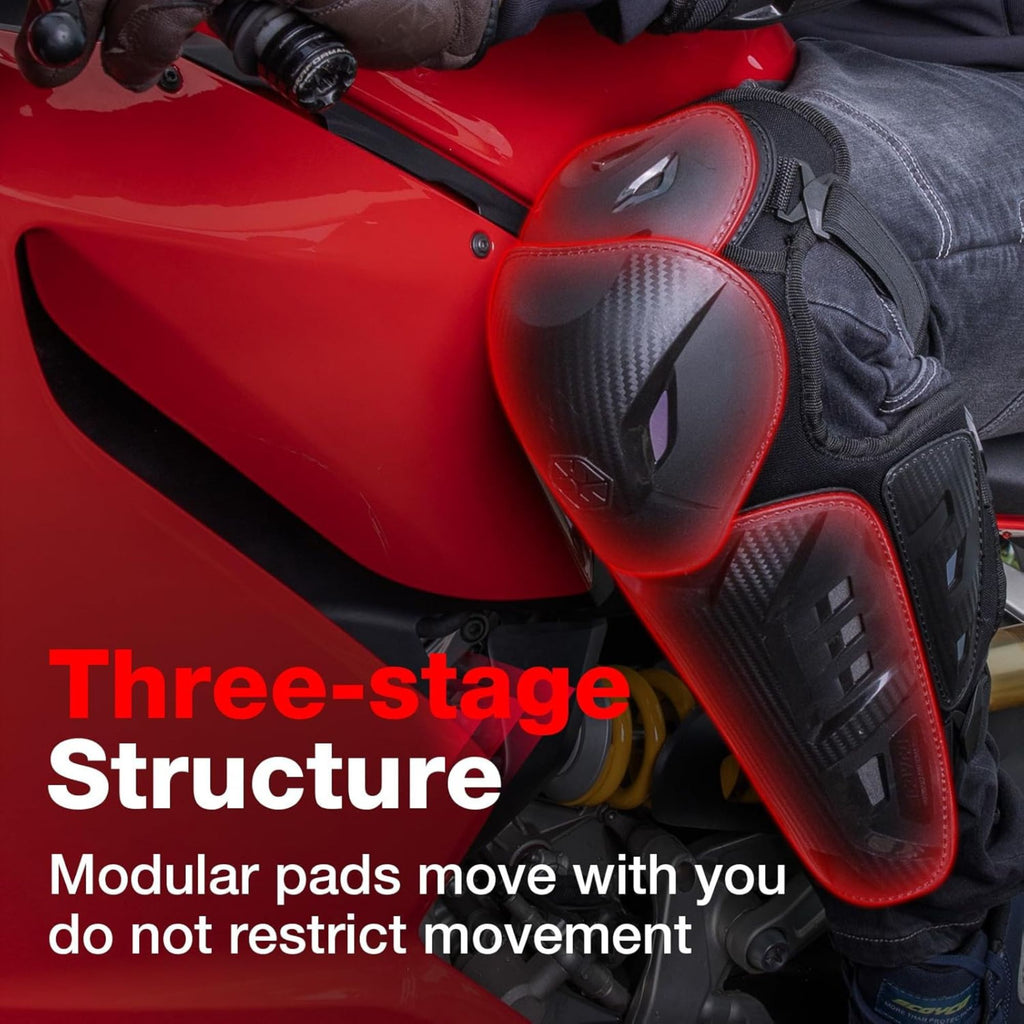 Best Motorcycle Knee Protectors Scoyco K39H39 with CE Adjustable Guard Pads_