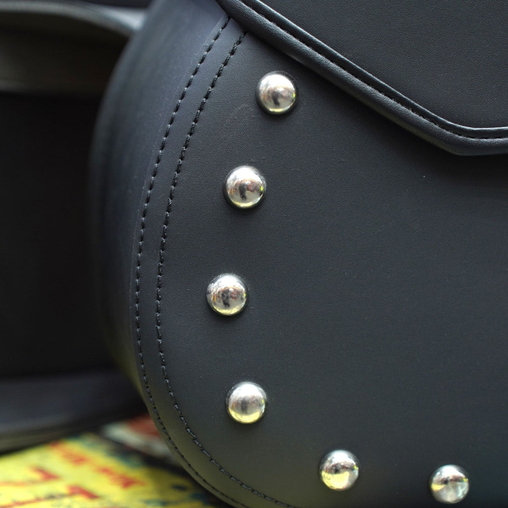 Motorcycle Universal Leather Side Bags Black In Big Size_3