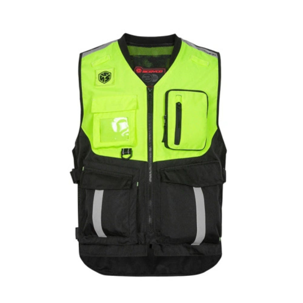 Best Motorcycle Reflective Safety Vest Fluorescent Hi-Viz Mesh JK116_1