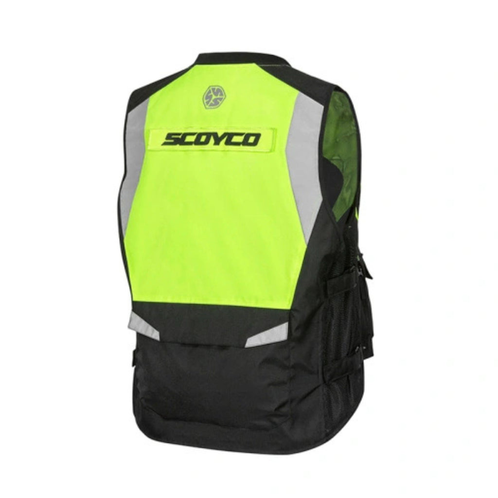 Best Motorcycle Reflective Safety Vest Fluorescent Hi-Viz Mesh JK116_3