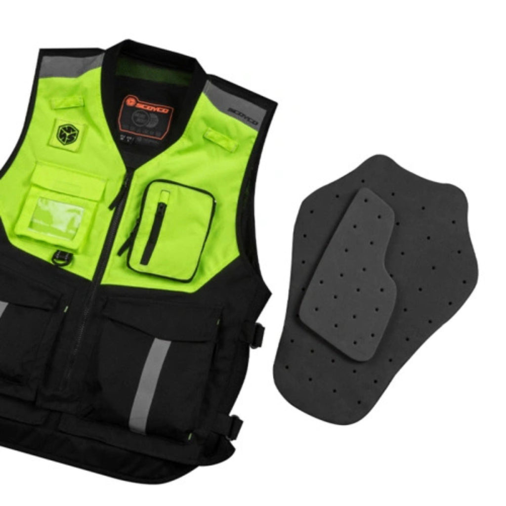 Best Motorcycle Reflective Safety Vest Fluorescent Hi-Viz Mesh JK116_4