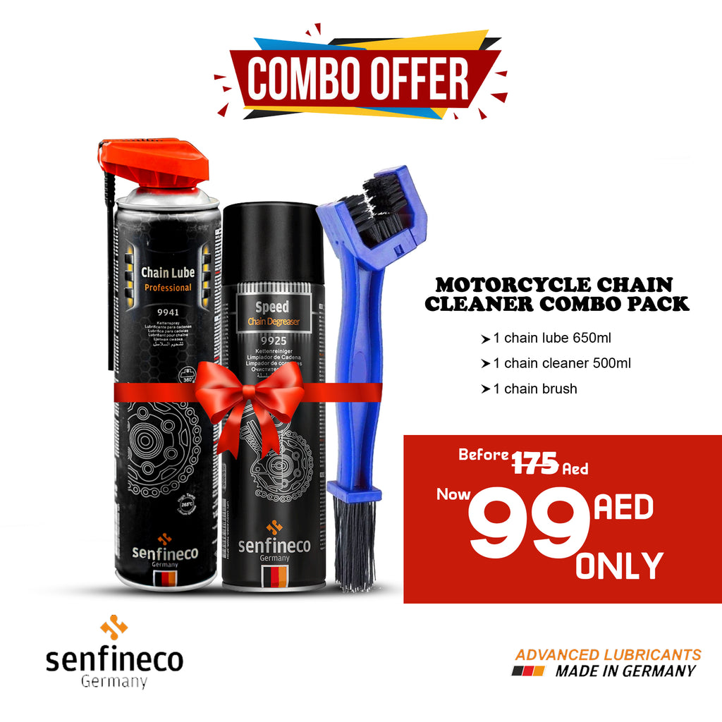 Motorcycle Chain Cleaner Combo Pack: Just 99 AED! Buy Now!