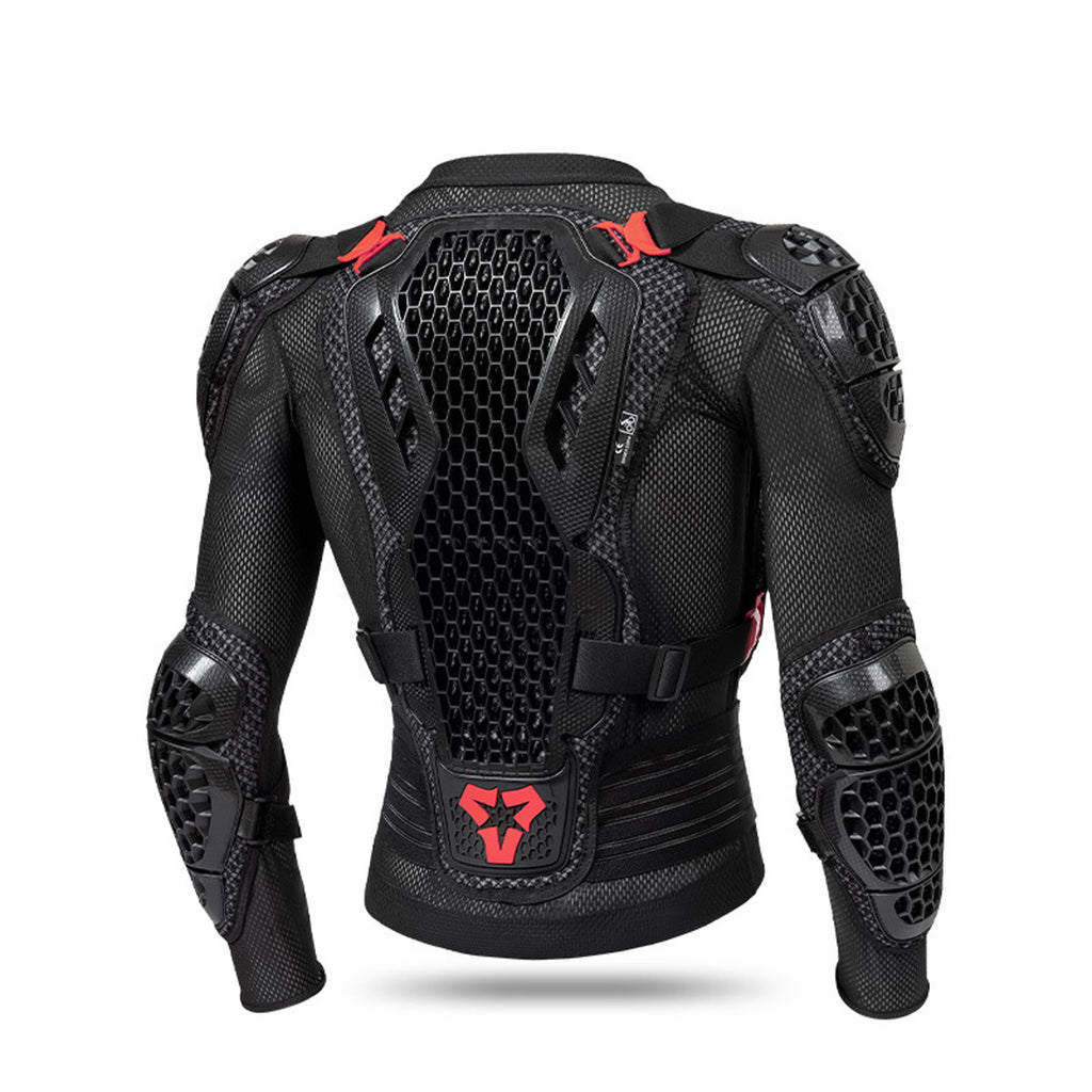 VEMAR S-175 Motorcycle Body Armor CE Motocross Protector In Black Red_2