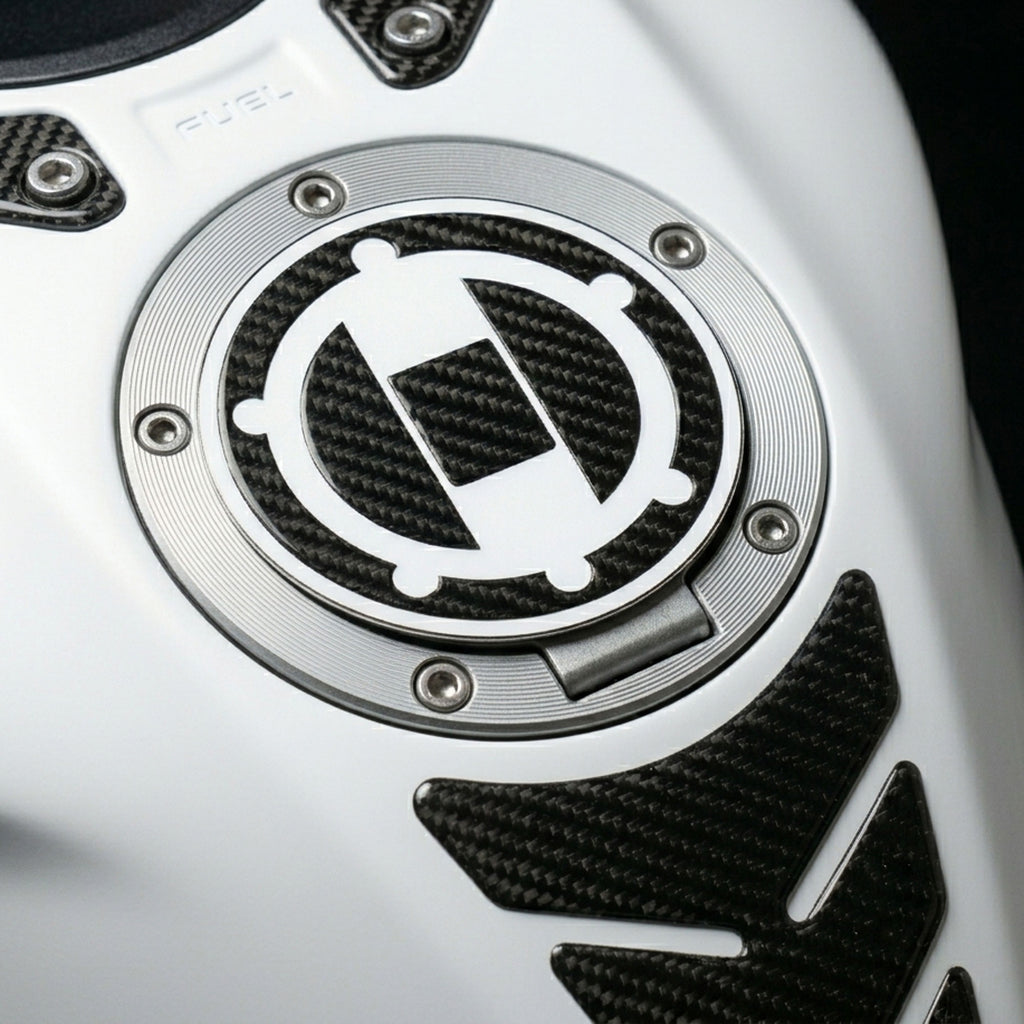 KEITI Carbon Fiber/Black Tank Cap Protector for GSX-R, Hayabusa, Bandit & SV Series_4