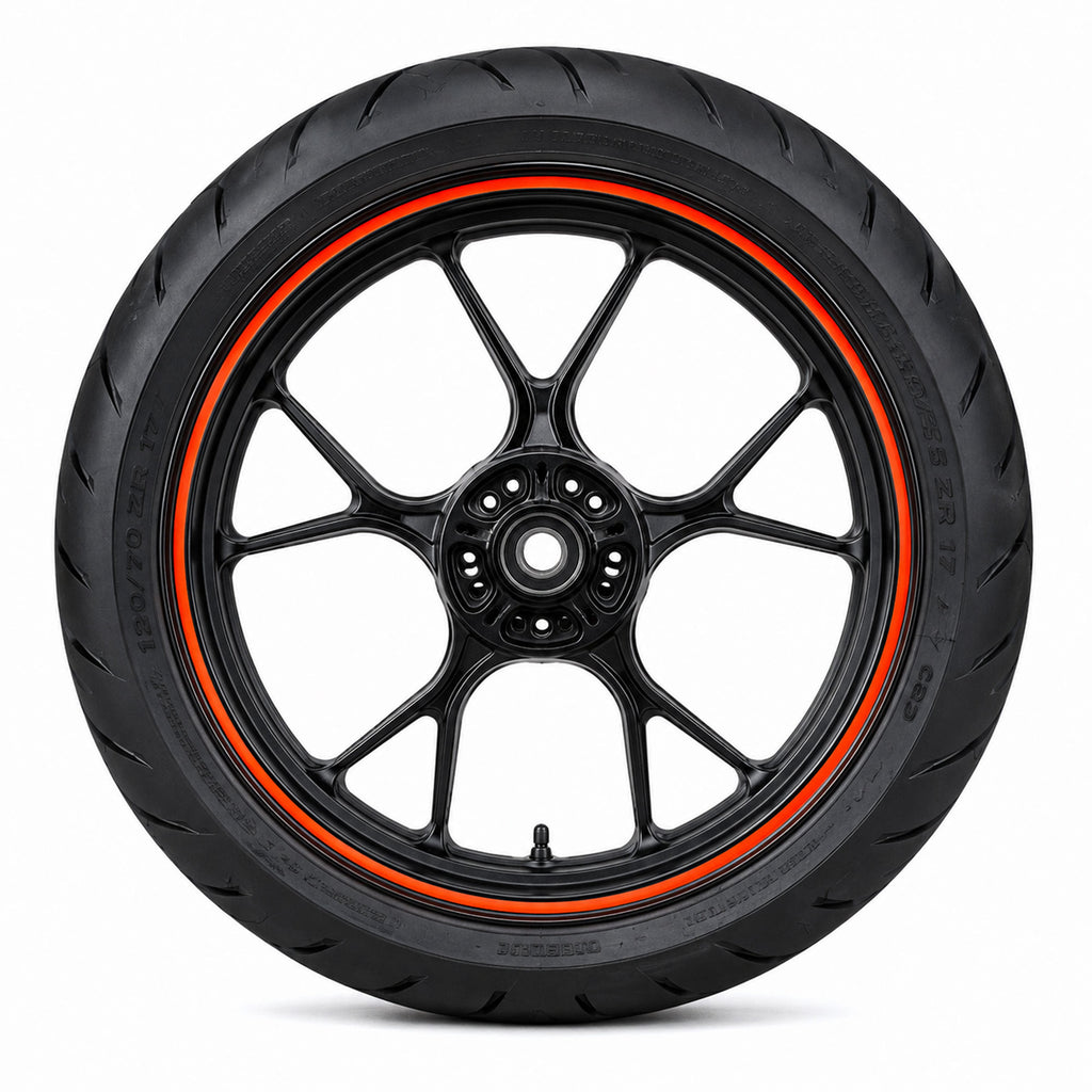 KEITI Fluorescent Motorcycle Wheel Rim Stripes, High Visibility Brake Line - 845544