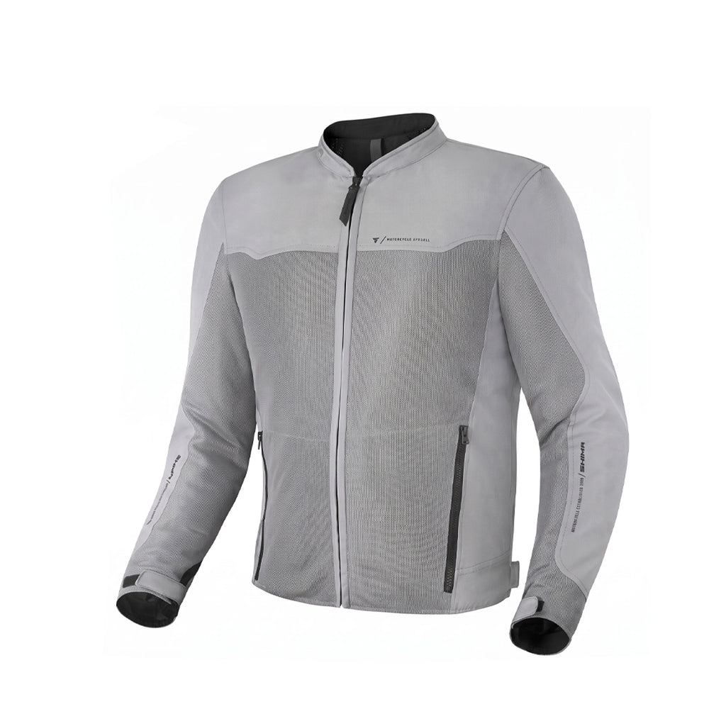 SHIMA OPENAIR Men's Grey Mesh Motorcycle Riding Jacket_1