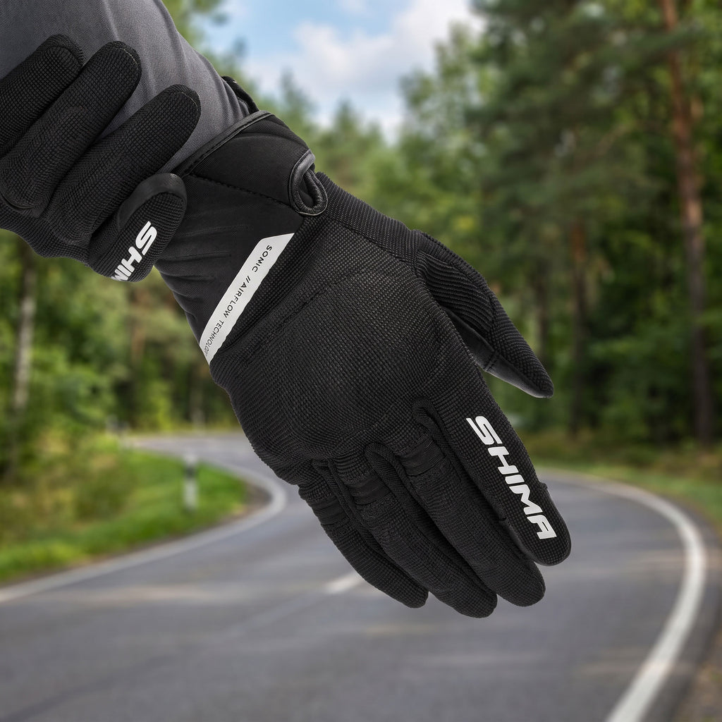 SHIMA Sonic Motorcycle Gloves Black/White for Man & Women_7