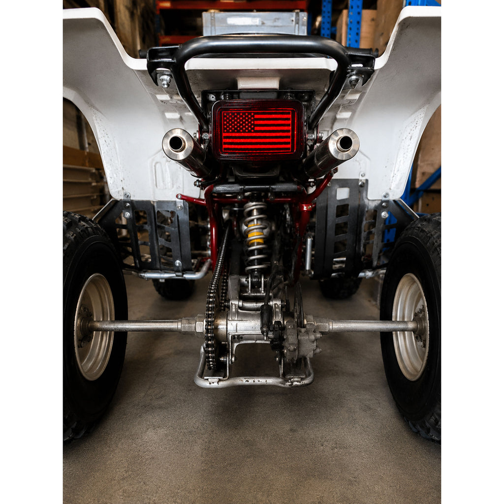 White Halo Smoker YFM ATV LED Tail Light AK-804404