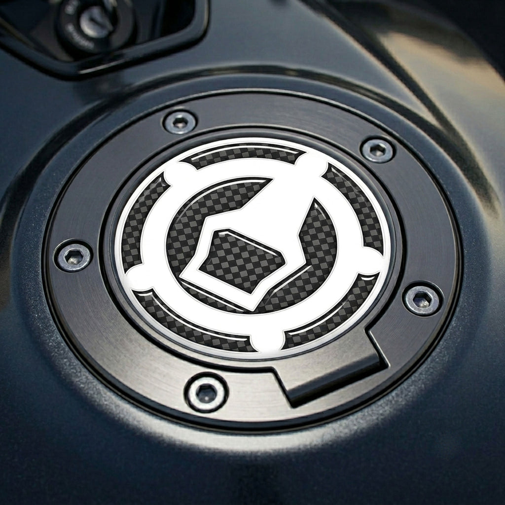 KEITI RSZ-613K Motorcycle Fuel Cap Pad Black & Carbon Gel Protector_4