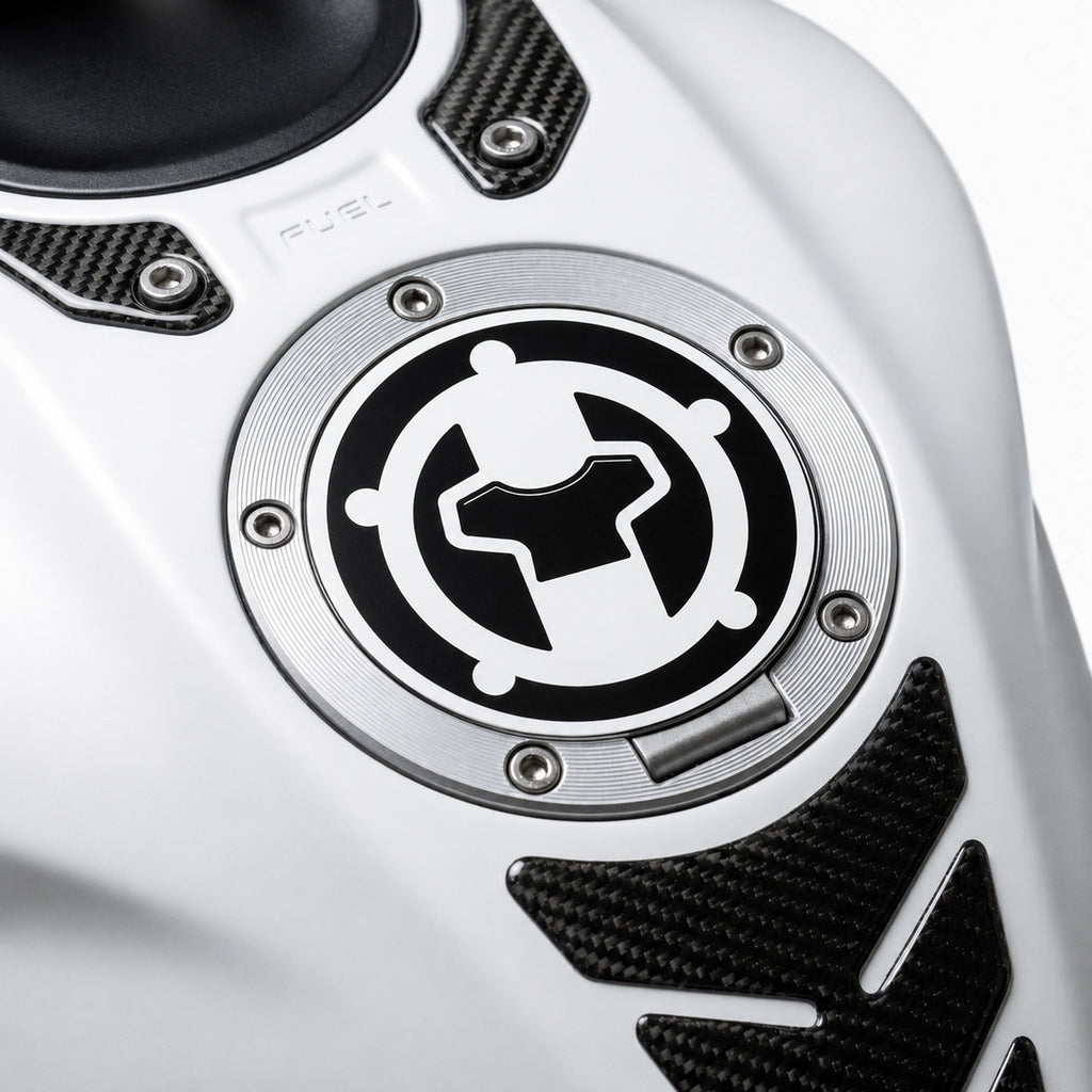 KEITI Premium Carbon/black Look Motorcycle Fuel Tank Cap Protector Sticker_3