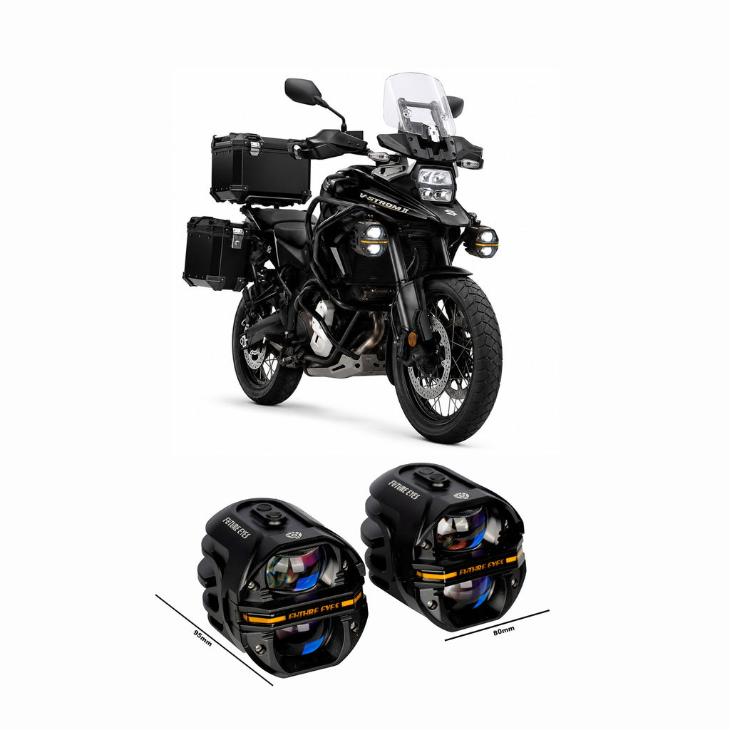 Future Eye X80 Motorcycle Auxiliary Driving LED Headlight_1