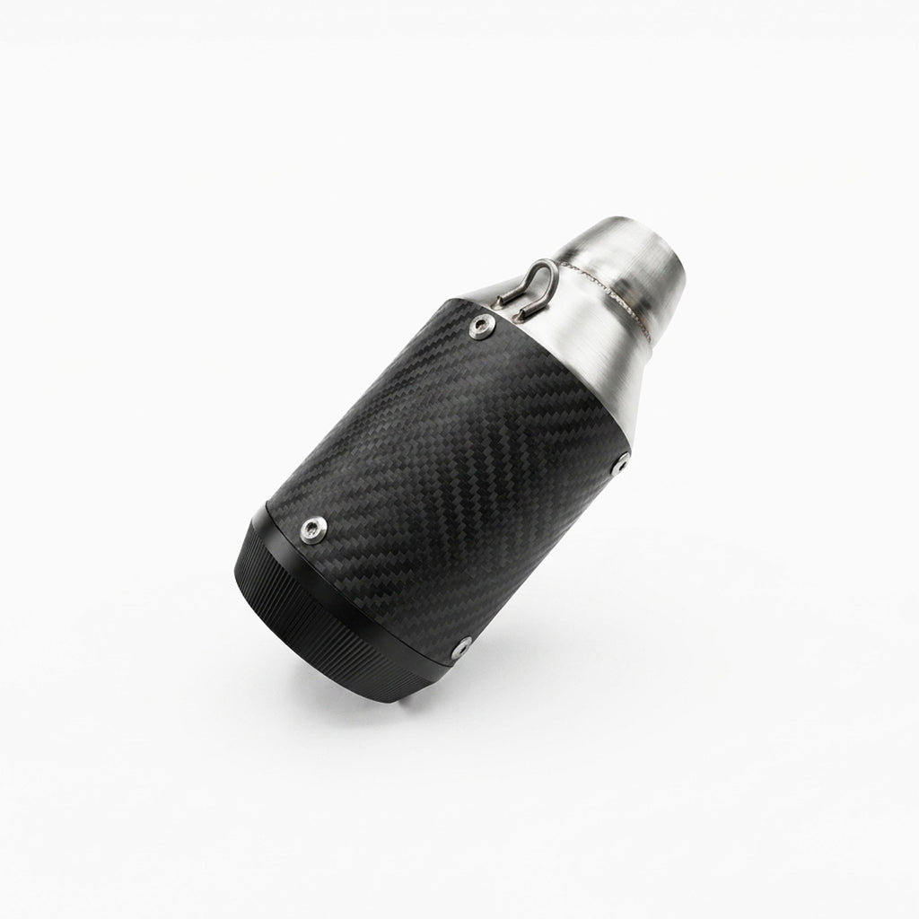 Racing Universal Bike Exhaust Silencer (Black, Medium Size) - 875677