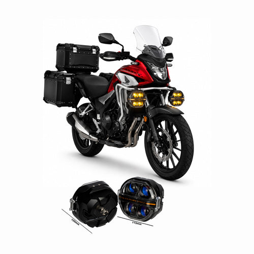 FUTURE EYE X100 Motorcycle LED Auxiliary Driving Light Dual Color Yellow & White_1
