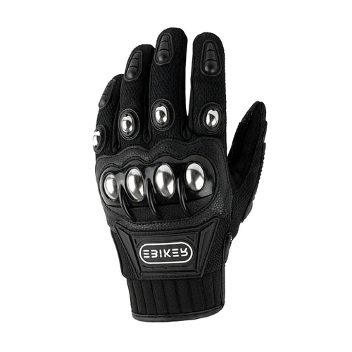 Ebiker Pair of Full Finger Protector Bike Rider's Gloves Black - 823335
