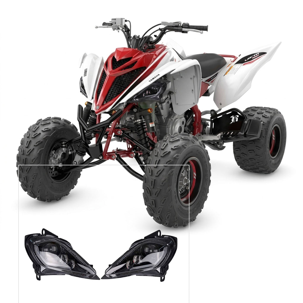 مصباح  LED  أمامي مزدوج Yamaha Raptor Angel Eye للدراجات الرباعية ياماها رابتر  - 827431