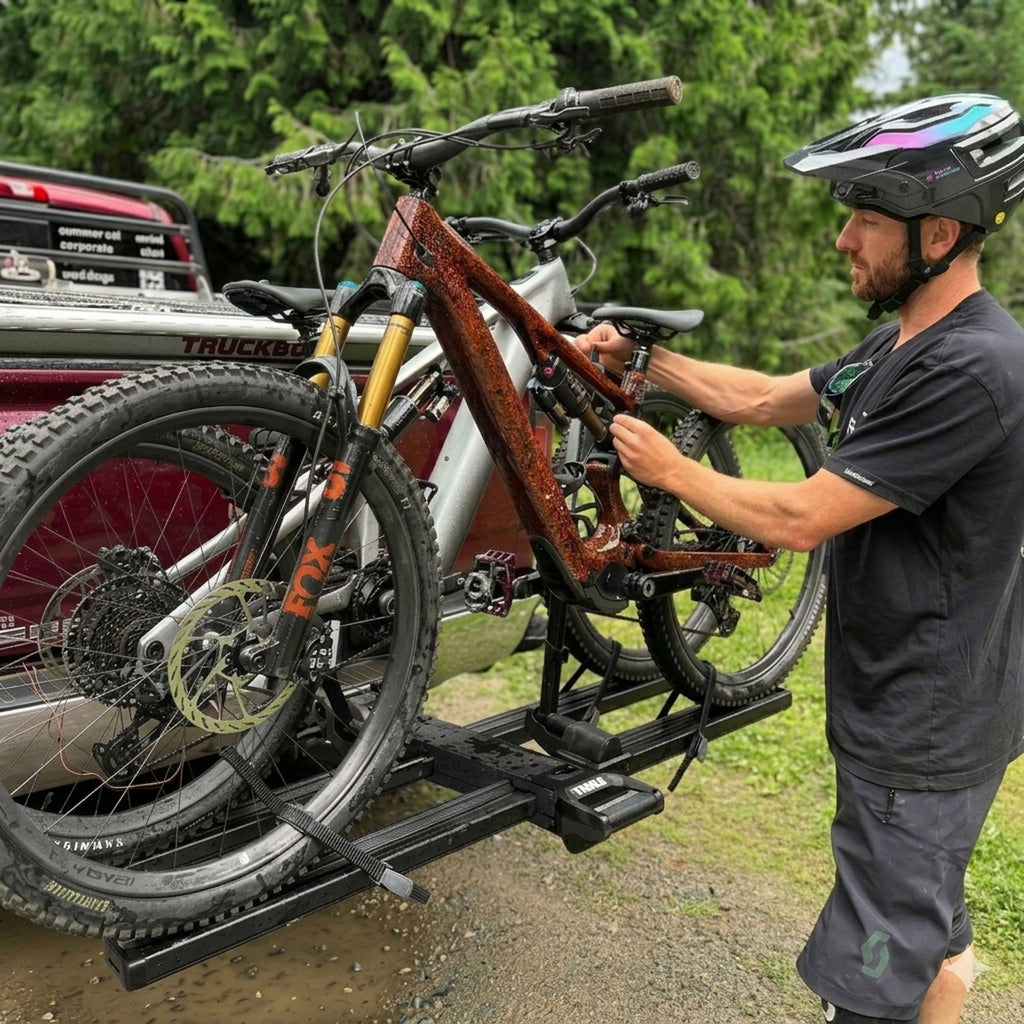 Heavy Duty Foldable E-Bike Rack Hitch Rack Carrier with Ramp for SUV, Truck & Car_8