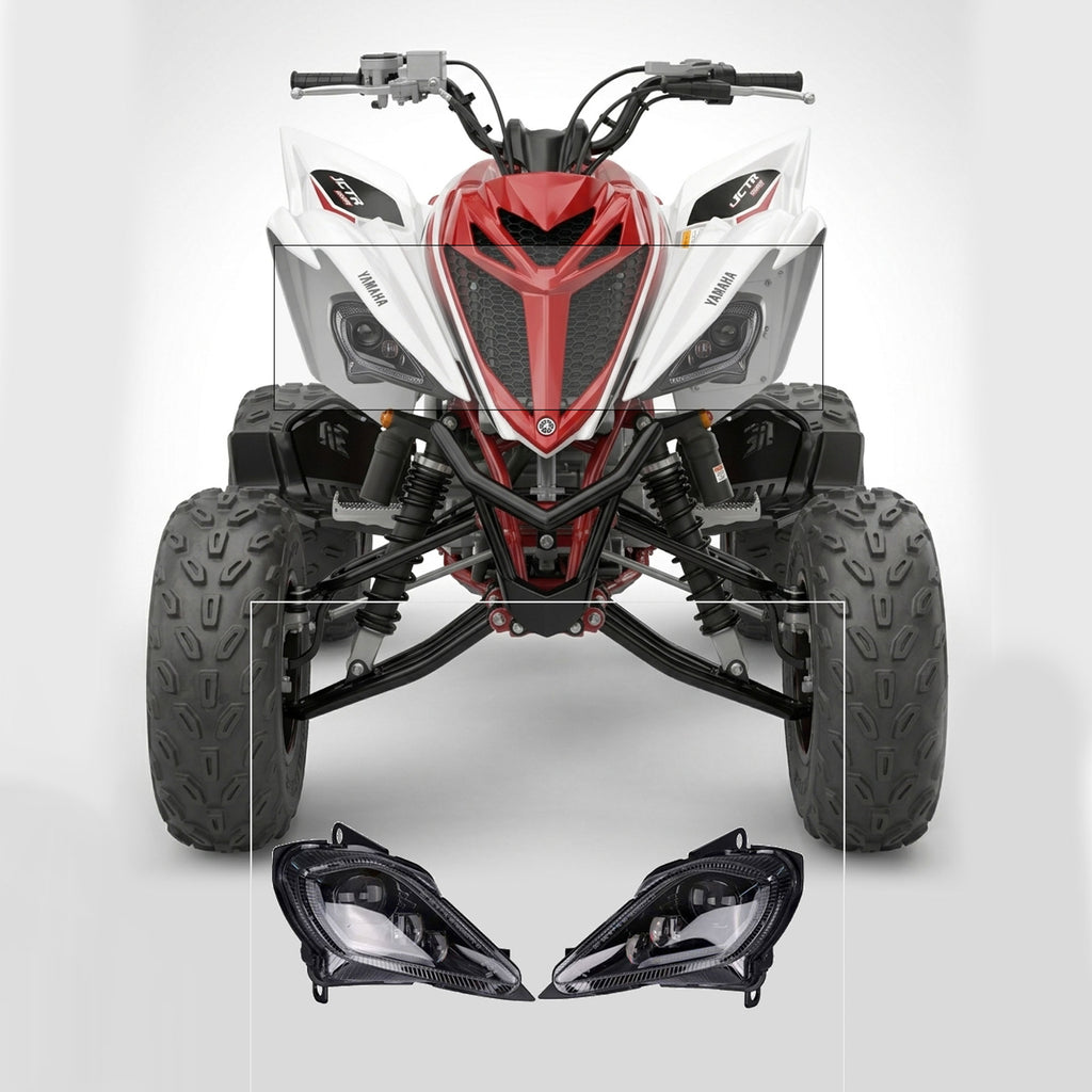 مصباح  LED  أمامي مزدوج Yamaha Raptor Angel Eye للدراجات الرباعية ياماها رابتر  - 827431