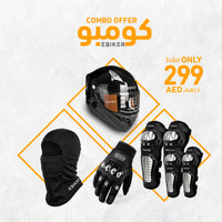 EBIKER Motorcycle Riding Gear Combo – Helmet, Gloves, Knee & Elbow Guards Set UAE Offer