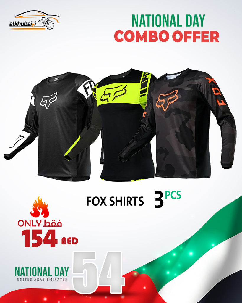 Fox Motocross Jersey Combo – 3 PCS National Day Offer UAE