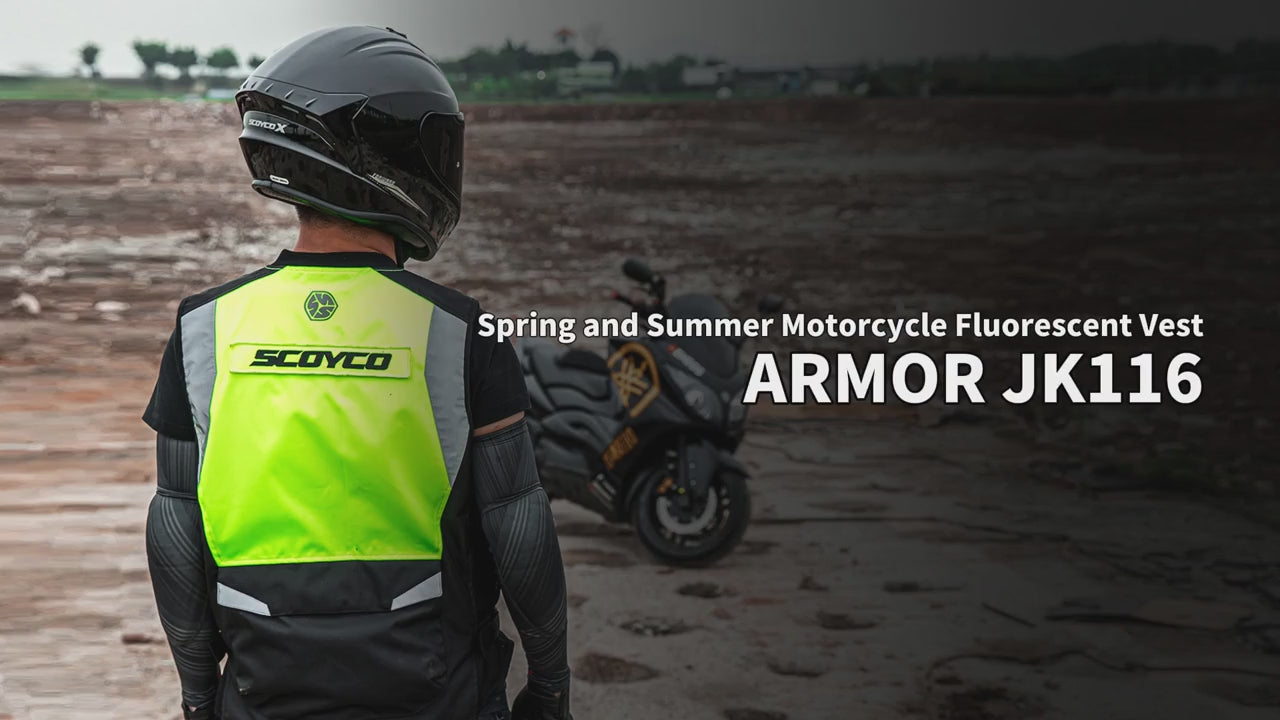 Best Motorcycle Reflective Safety Vest Fluorescent Hi-Viz Mesh JK116_5