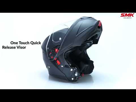 SMK Gullwing Solid MA 600 Flip Up Motorcycle Modular Helmet_7