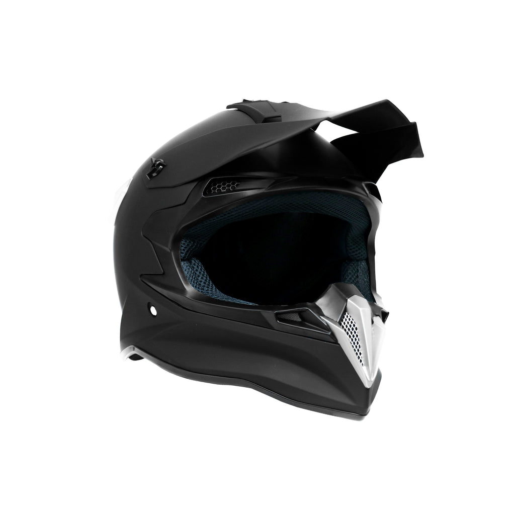 Matte Black Street/Dirt Bike Helmet_2