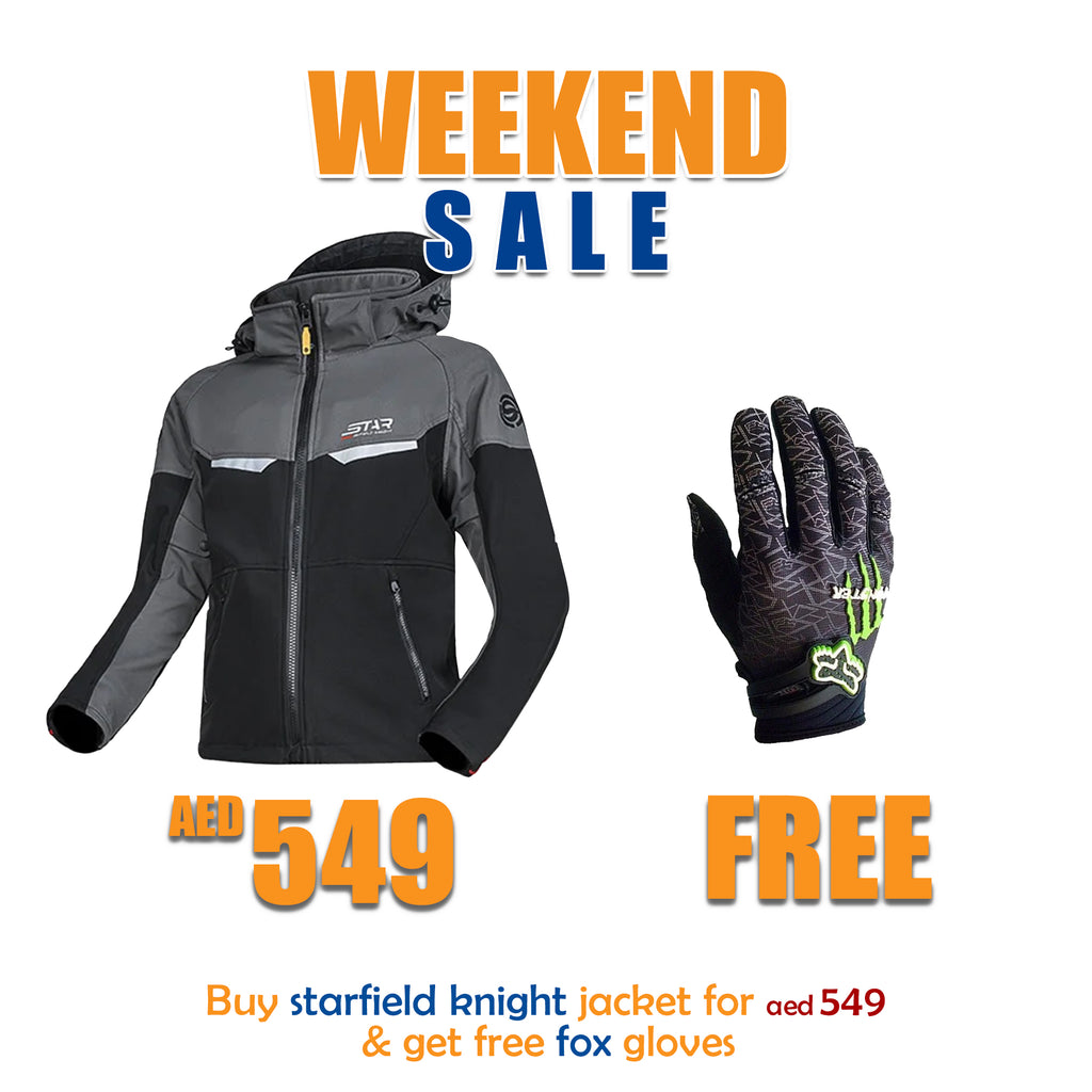 Weekend Sale - Buy Motorcycle Jacket, Get Fox Gloves Free! Limited Time Offer