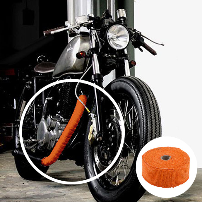 Motorcycle Exhaust Heat-Wrap 5CM x 10M orange 064108