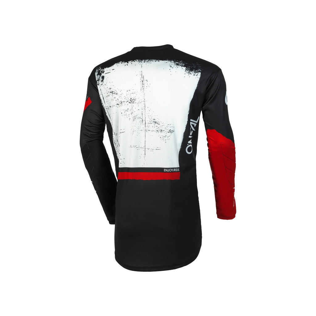 O'NEAL Racing Element Jersey Shocker V.23 with Pant & Gloves | Lightweight Comfortable Full Suit for Riders, Black/Red - 069964