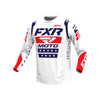 2023 FXR Racing Revo Freedom MX Gear Kit Jersey/Pants Combo Motocross Racing Full Suit, White/Red/Blue - 069972