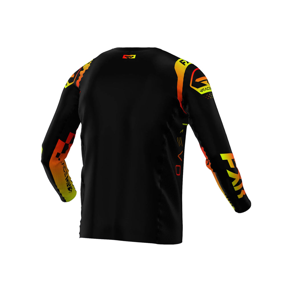 2023 FXR Men's Racing  Tequila Sunset Black Revo Comp MX Jersey Long sleeve Slim Fit Design - 069974