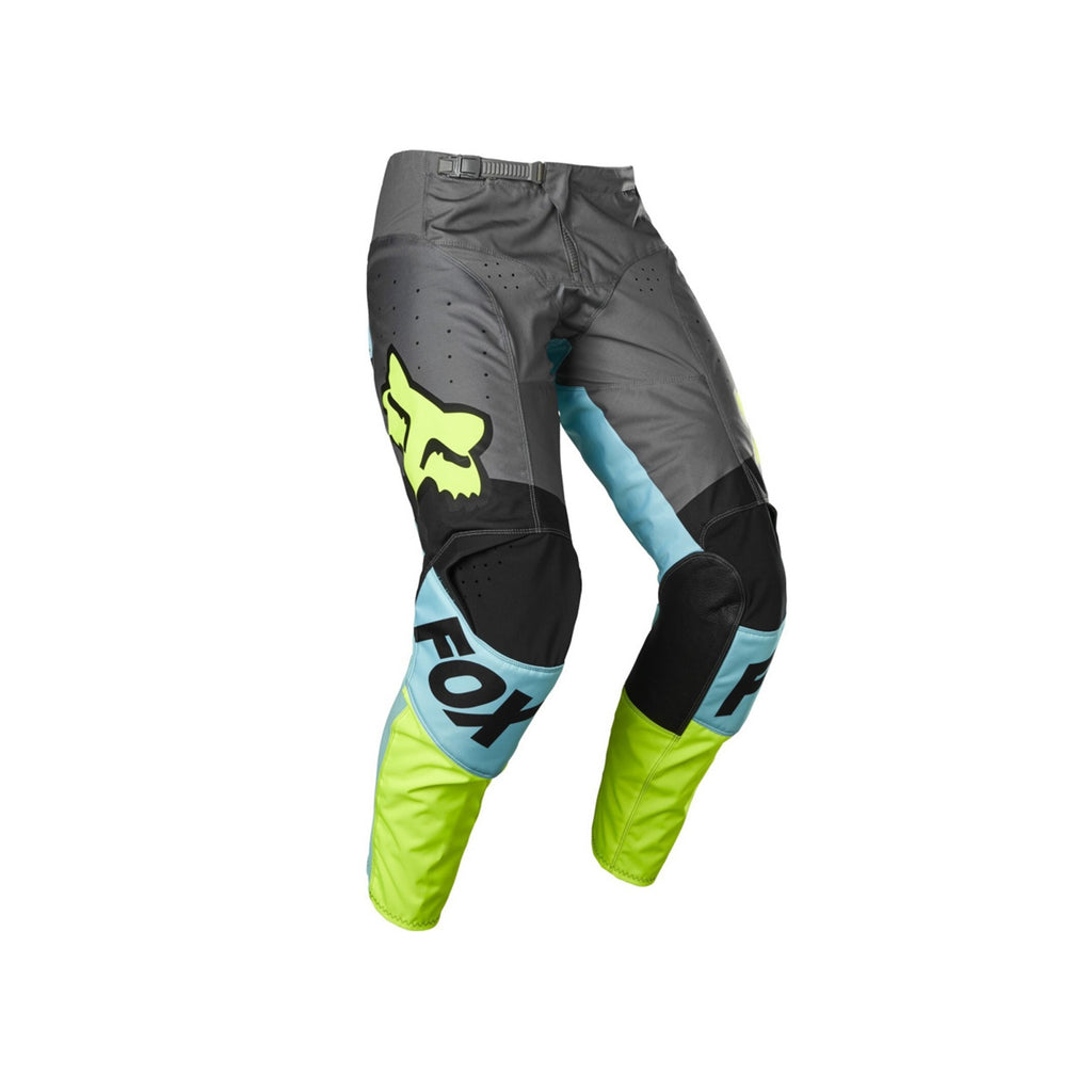 Fox Motocross Racing 180 Trice Jersey with Pant | Lightweight Breathable Racing Full Suit Grey & Green - 069978