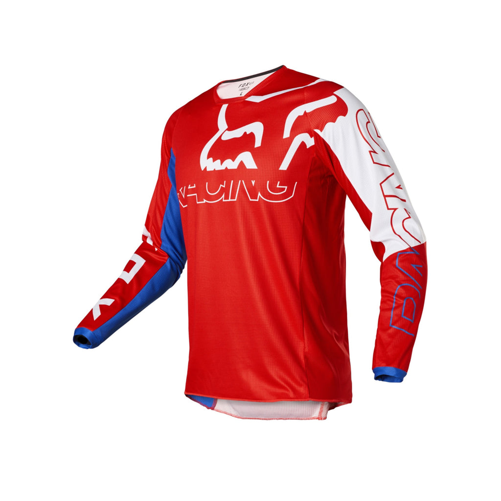 Men's Motocross Racing 180 Lux Jersey with 180 Lux Pants | Off Road Full Suit Red and Blue