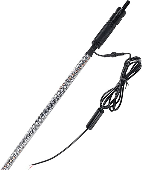 Remote Control Spiral Antenna Whip Light RGB Led Strip 4 Feet Height_1