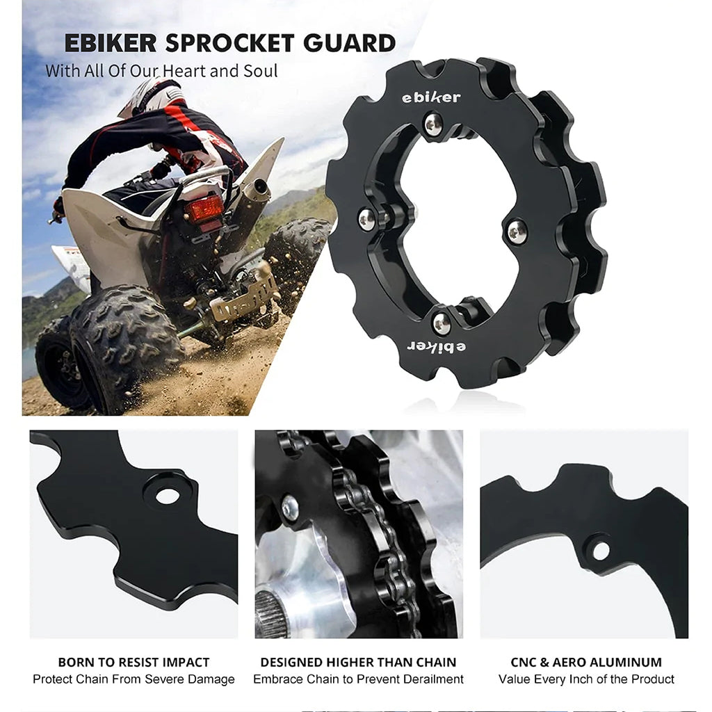 ATV Dual Sprocket Guard -black