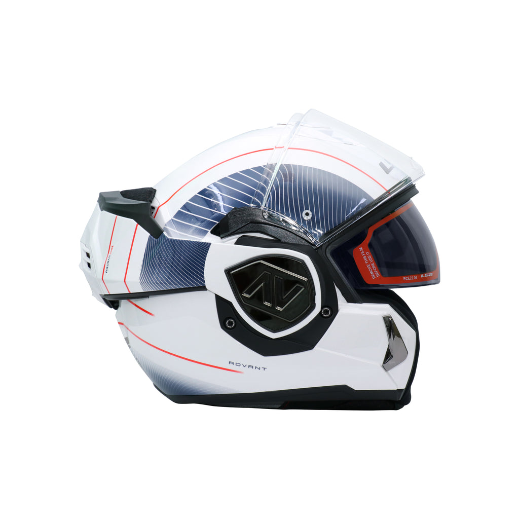 LS2 Full Face Modular Helmet FF906 Advant Cooper,White Blue - 609253
