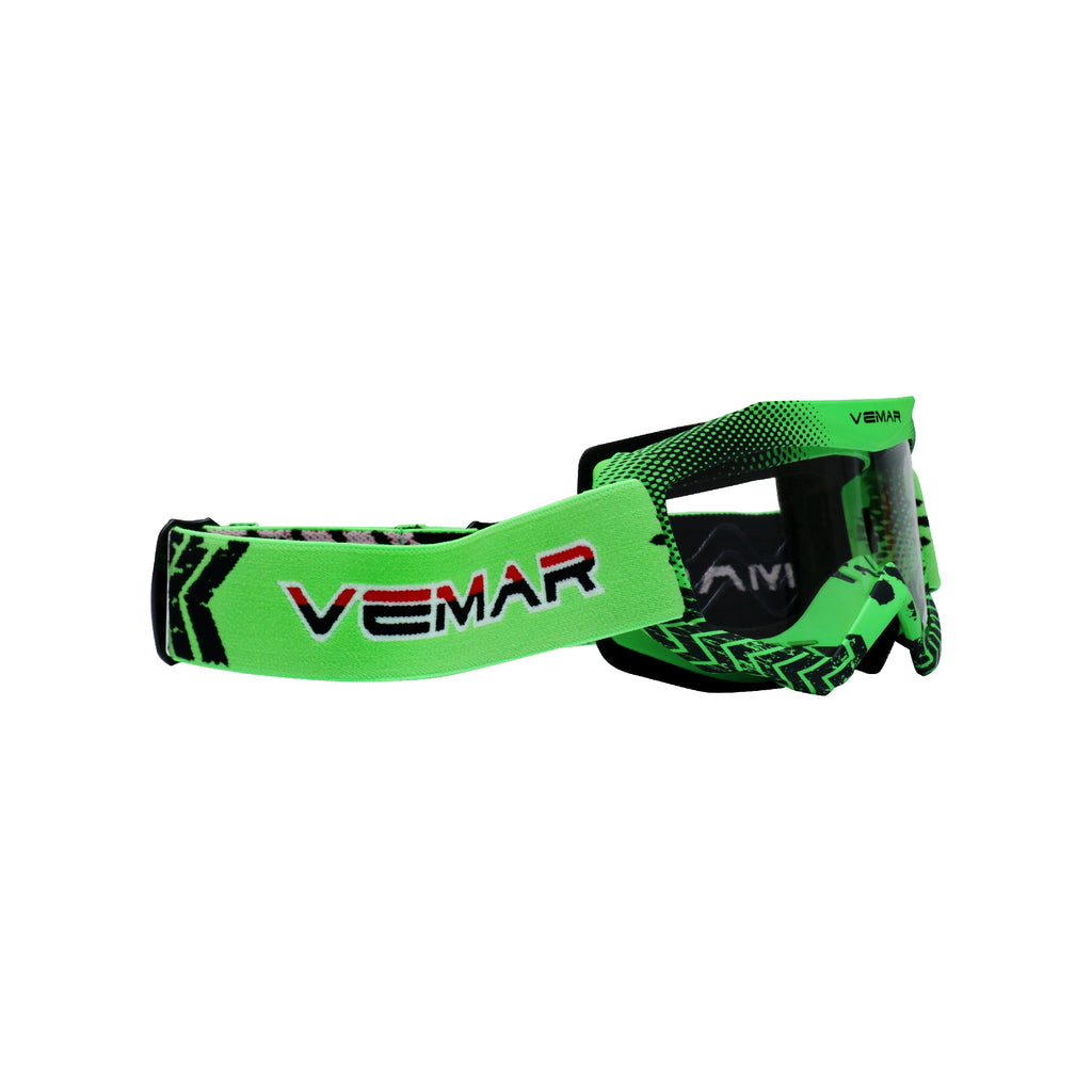 VEMAR Kid's Protective On/Off-Road Dirt Bike Goggles - Green Color 708106